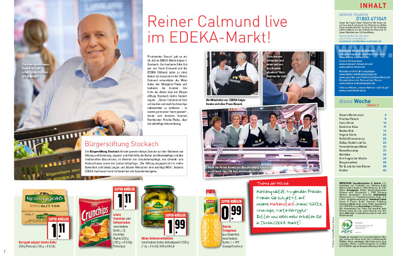 Reiner Calmund - EDEKA – Wochenblatt „Calli kommt!“